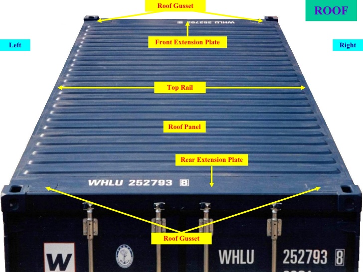 [컨테이너용어]컨테이너명칭/수출용컨테이너부분명칭/해상용컨테이너파트명칭/컨테이너부품/컨테이너도어/컨테이너지붕/컨테이너바닥/컨테이너