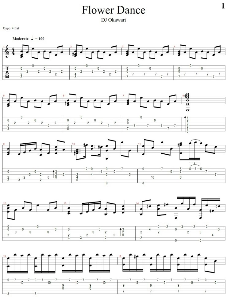 플라워댄스(Flower Dance) 악보 네이버 블로그