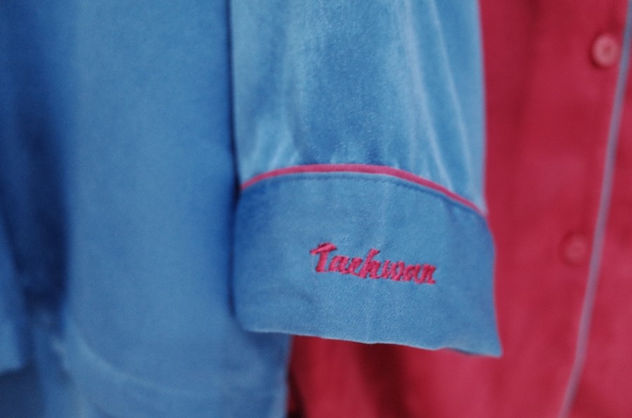 New Wine Silk Pajamas Newlyweds Couple Pajamas Fas